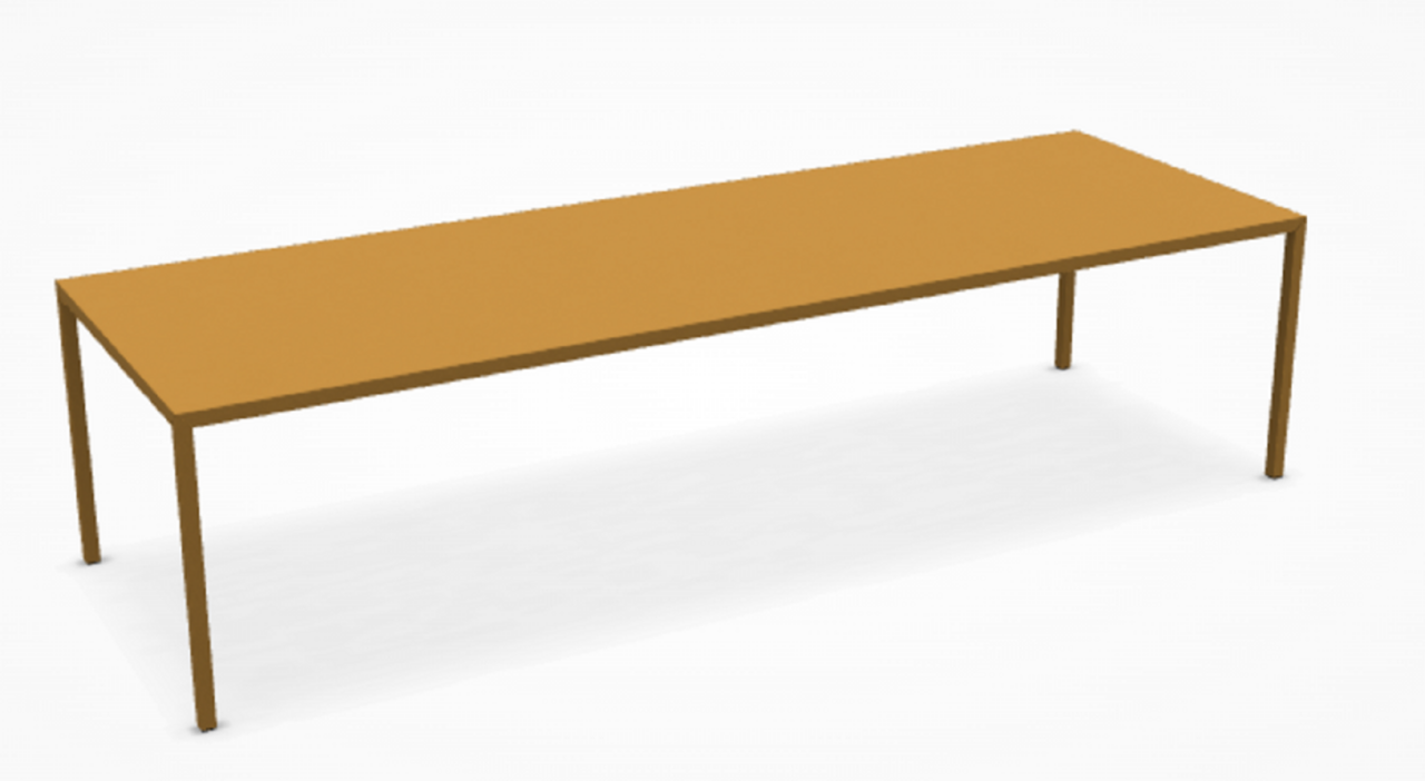MDF Italia Tense Material - Esstisch - 300x100 cm-Kunststein Gelb Onyx