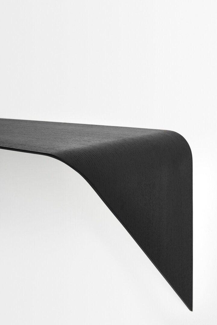 MDF Italia Mamba Light - Wandregal - Esche matt schwarz
