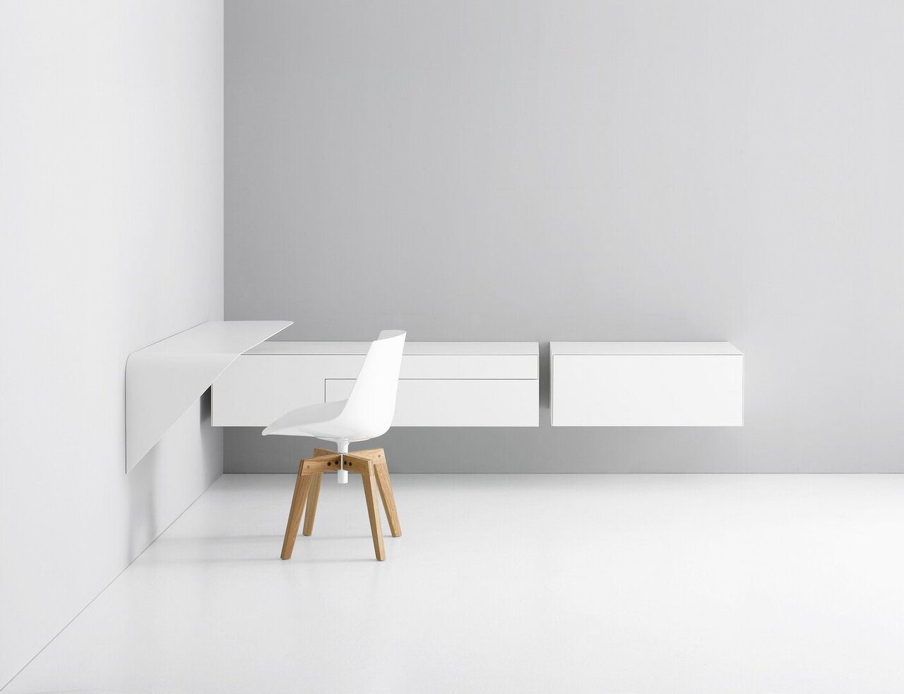 MDF Italia Mamba Light - Wandregal - Cristalplant weiss matt