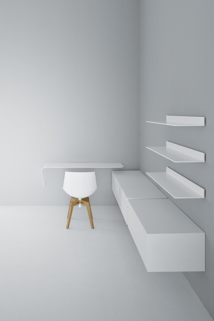MDF Italia Mamba Light - Wandregal - Cristalplant weiss matt