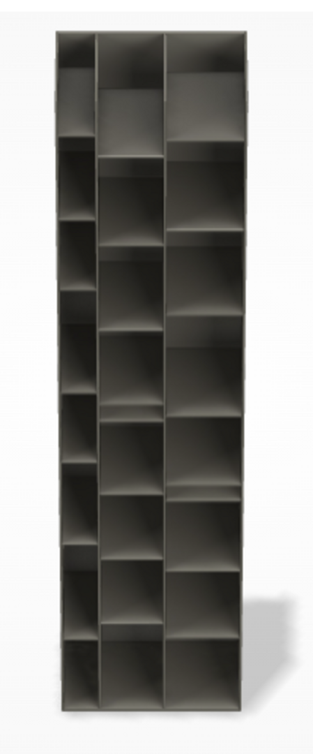 MDF Italia Random 3C - Standregal - Mittelgrau Matt Lackiert