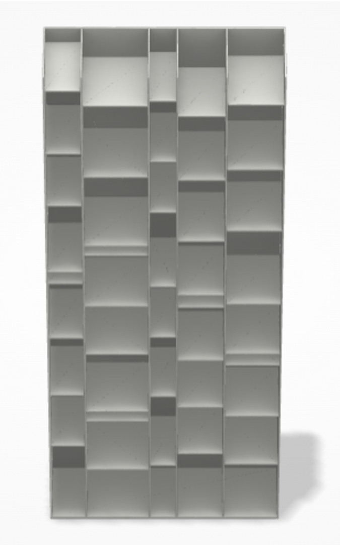 MDF Italia Random 5C - Standregal - Weiss Matt Lackiert