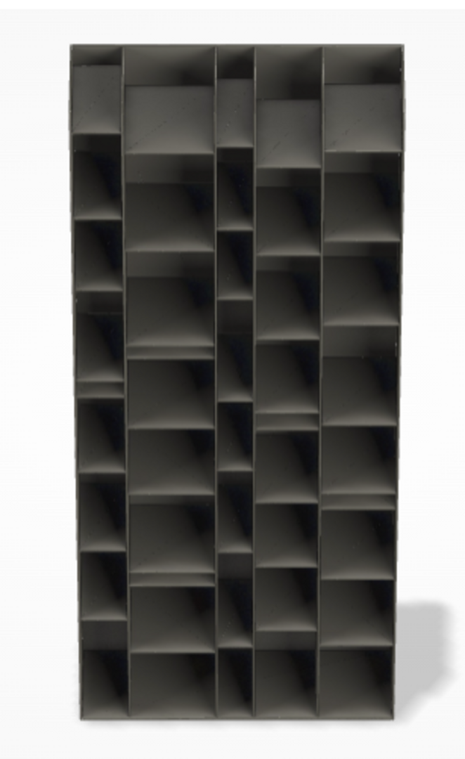 MDF Italia Random 5C - Standregal - Mittelgrau Matt Lackiert