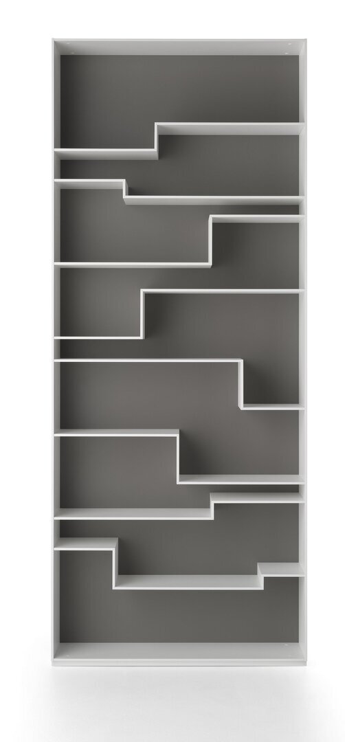 MDF Italia Melody - Wandregal - Mittelgrau Matt Lackiert