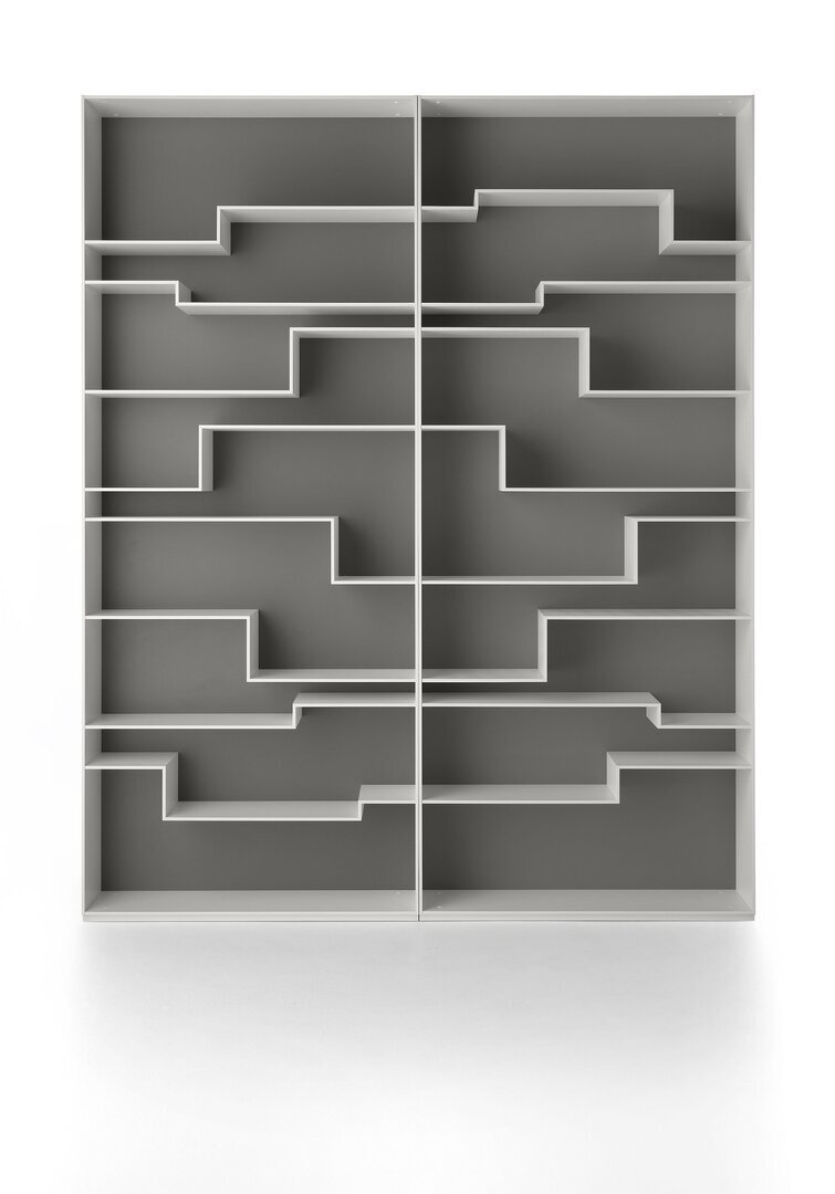 MDF Italia Melody - Wandregal - Mittelgrau Matt Lackiert