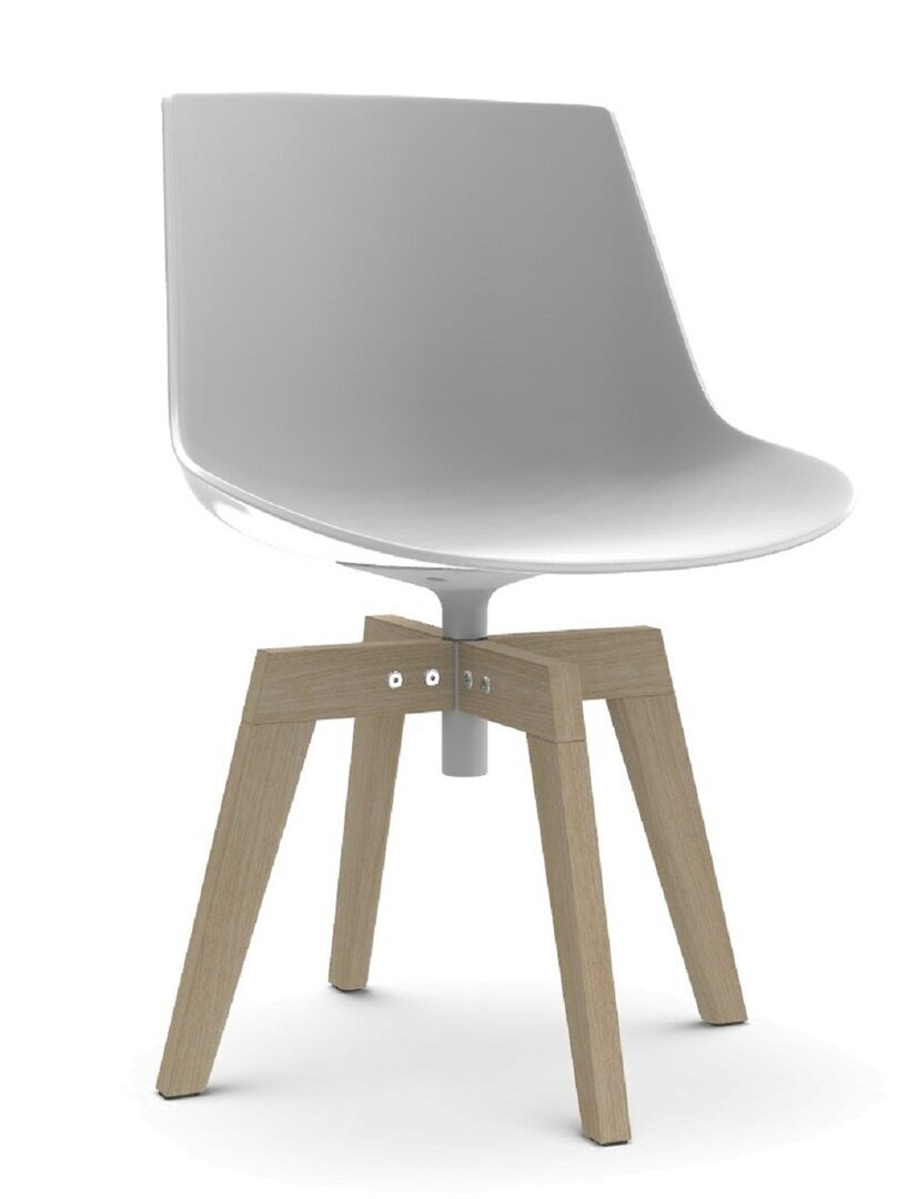MDF Italia Flow Chair Iroko - Gartenstuhl - Weiss