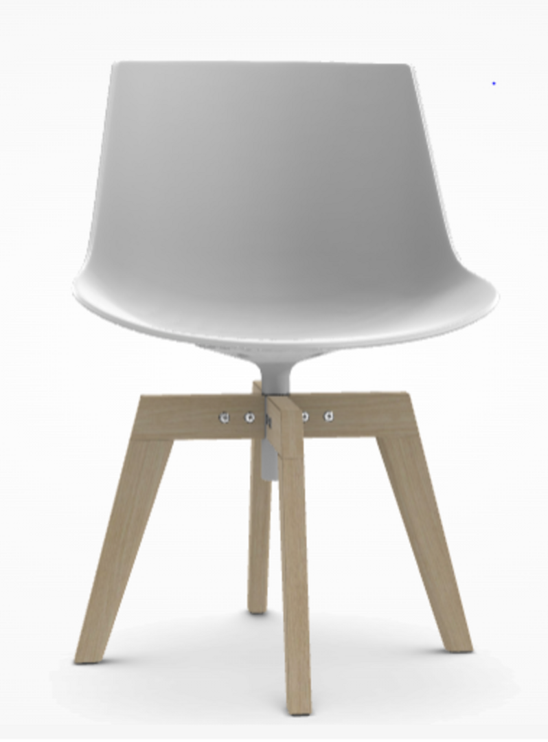 MDF Italia Flow Chair Iroko - Gartenstuhl - Weiss