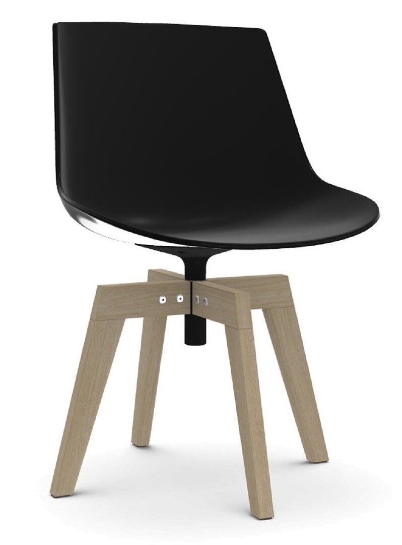 MDF Italia Flow Chair Iroko - Gartenstuhl - Schwarz