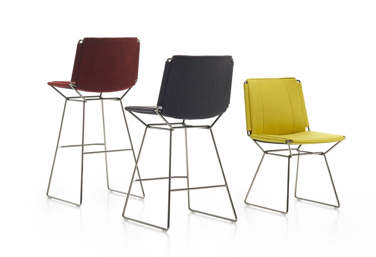 MDF Italia Neil Leather Stool - Barhocker mit Lederbezug