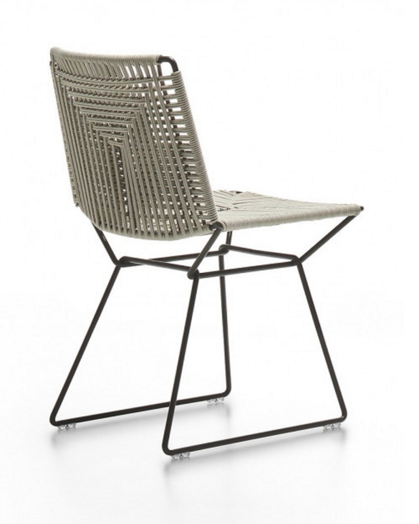 MDF Italia Neil Twist Chair - Stuhl - Ecru - Bleischwarz Matt Lackiert