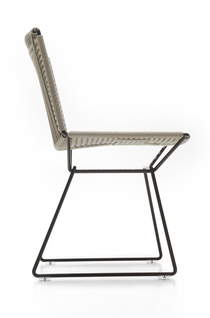 MDF Italia Neil Twist Chair - Stuhl - Ecru - Bleischwarz Matt Lackiert