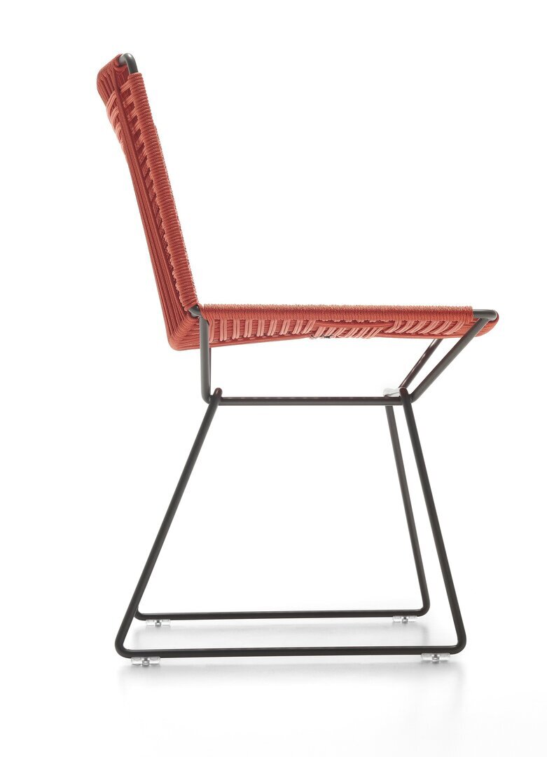 MDF Italia Neil Twist Chair - Stuhl - Orange - Bleischwarz Matt Lackiert