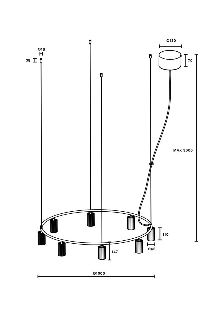 Pholc Donna Circle - Pendelleuchte - 100 cm