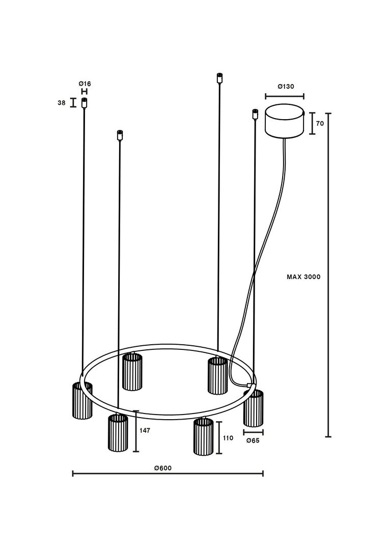Pholc Donna Circle - Pendelleuchte - 60 cm