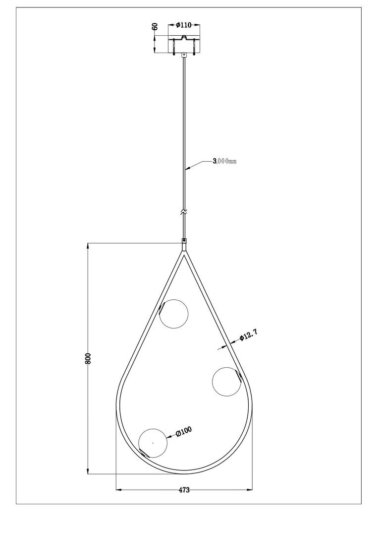 Pholc Pearls - Pendelleuchte - 80 cm