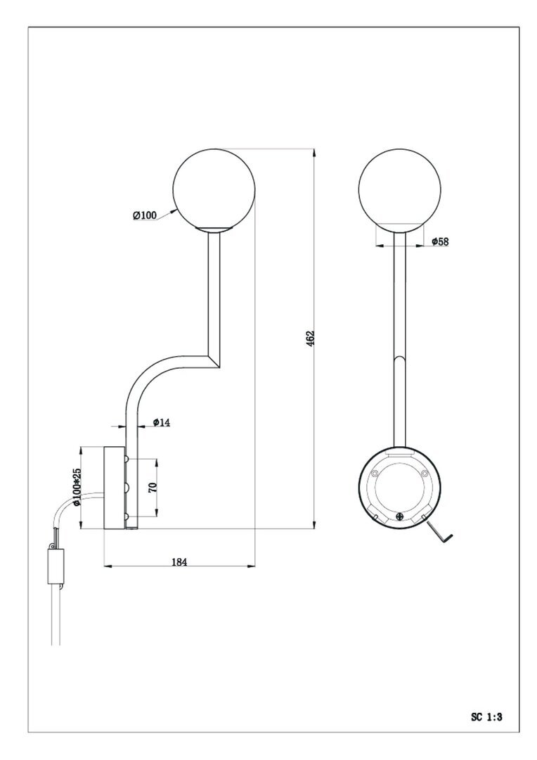 Pholc Mobil - Wandleuchte - 46 cm