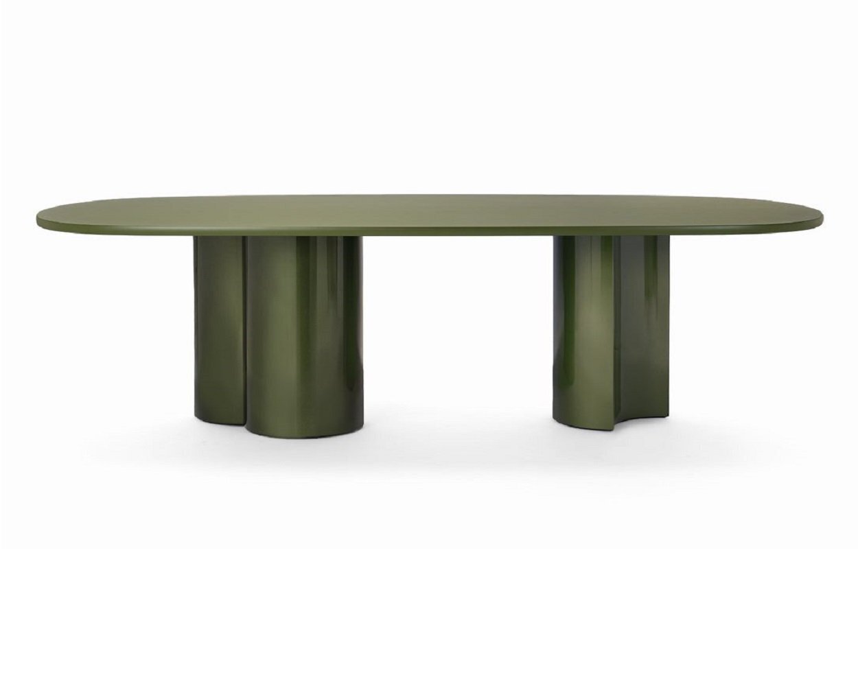 Zanotta Bol - Tisch - Algen metallic / Algen matt - H74 x D160