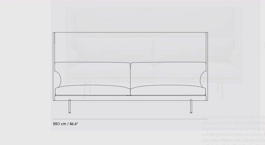 Muuto Outline Highback Sofa 3 Seater