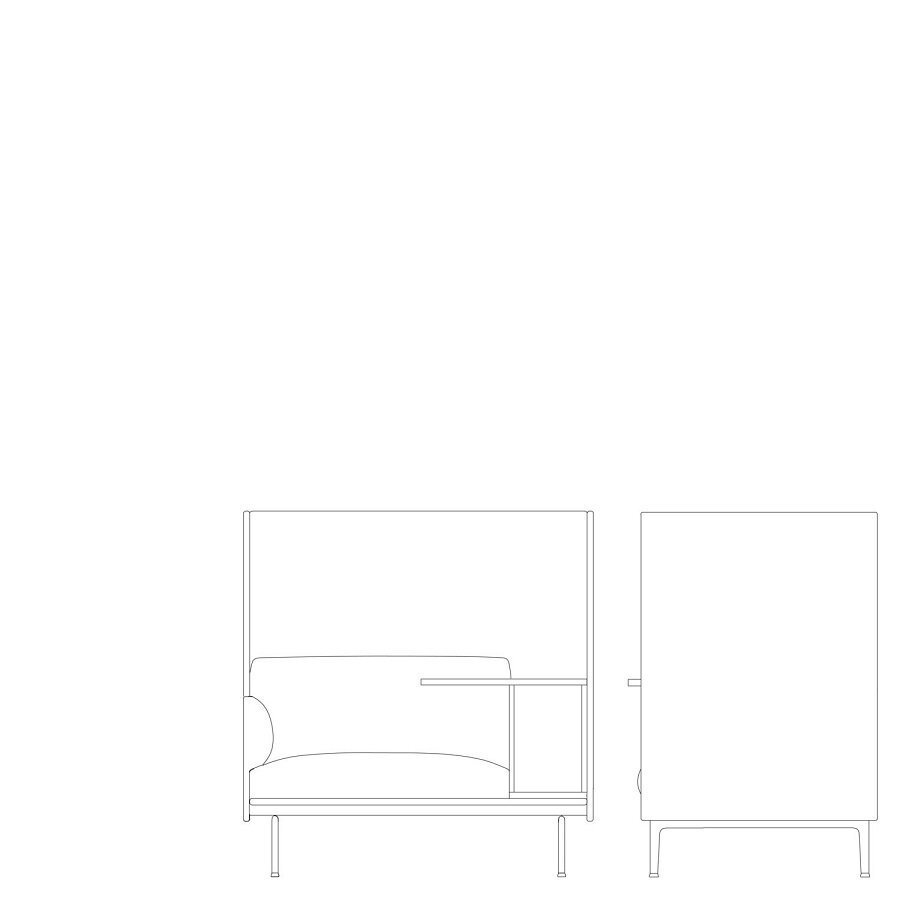 Muuto Outline Highback Work 1 Seater
