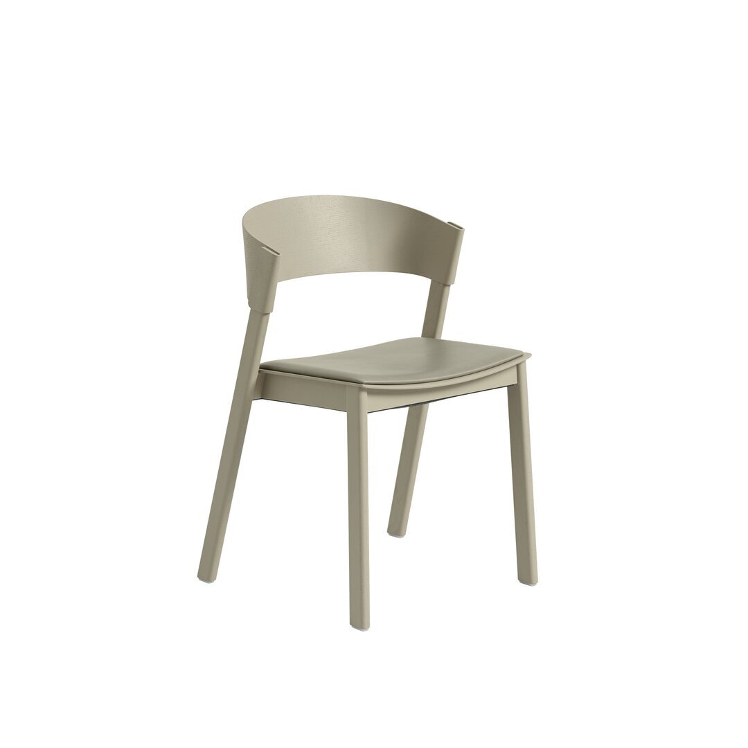 Muuto Cover Side Chair - Refine Leather Stone/Dark Beige 
