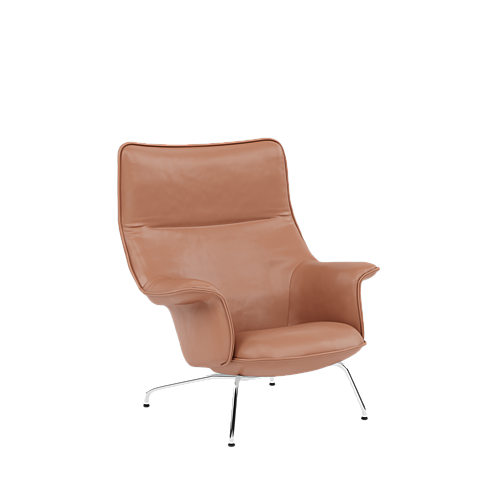 Muuto Doze Lounge Chair - Refine Leather Cognac/Chrome