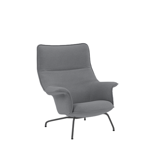 Muuto Doze Lounge Chair - Ocean 80/Anthracite Black