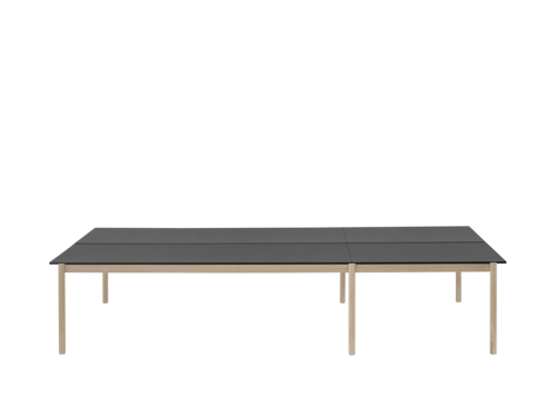 Muuto Linear System Configuration 1 - Black Nanolaminate/Black ABS/Oak