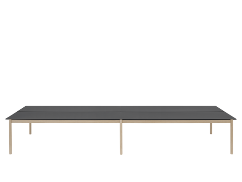 Muuto Linear System Configuration 2 - Balck Nanolaminate/Black ABS/Oak