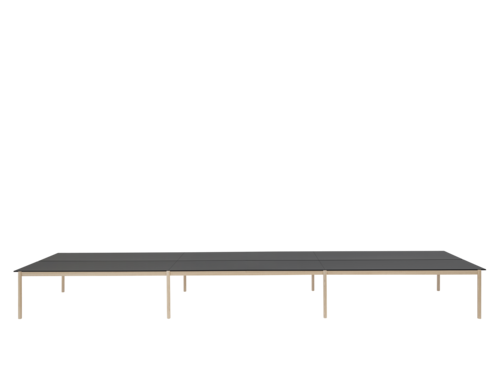 Muuto Linear System Configuration 3 - Black Nanolaminate/Black ABS/Oak