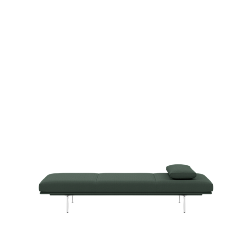 Muuto Outline Daybed - Twill Weave 990/Polished Aluminum