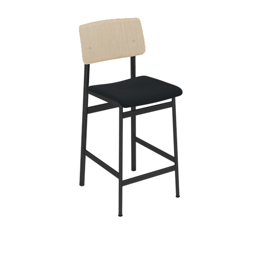Muuto Loft Counter Stool - Steelcut 190/Oak/Black