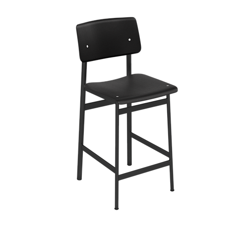 Muuto Loft Counter Stool - Steelcut 190/Black/Black