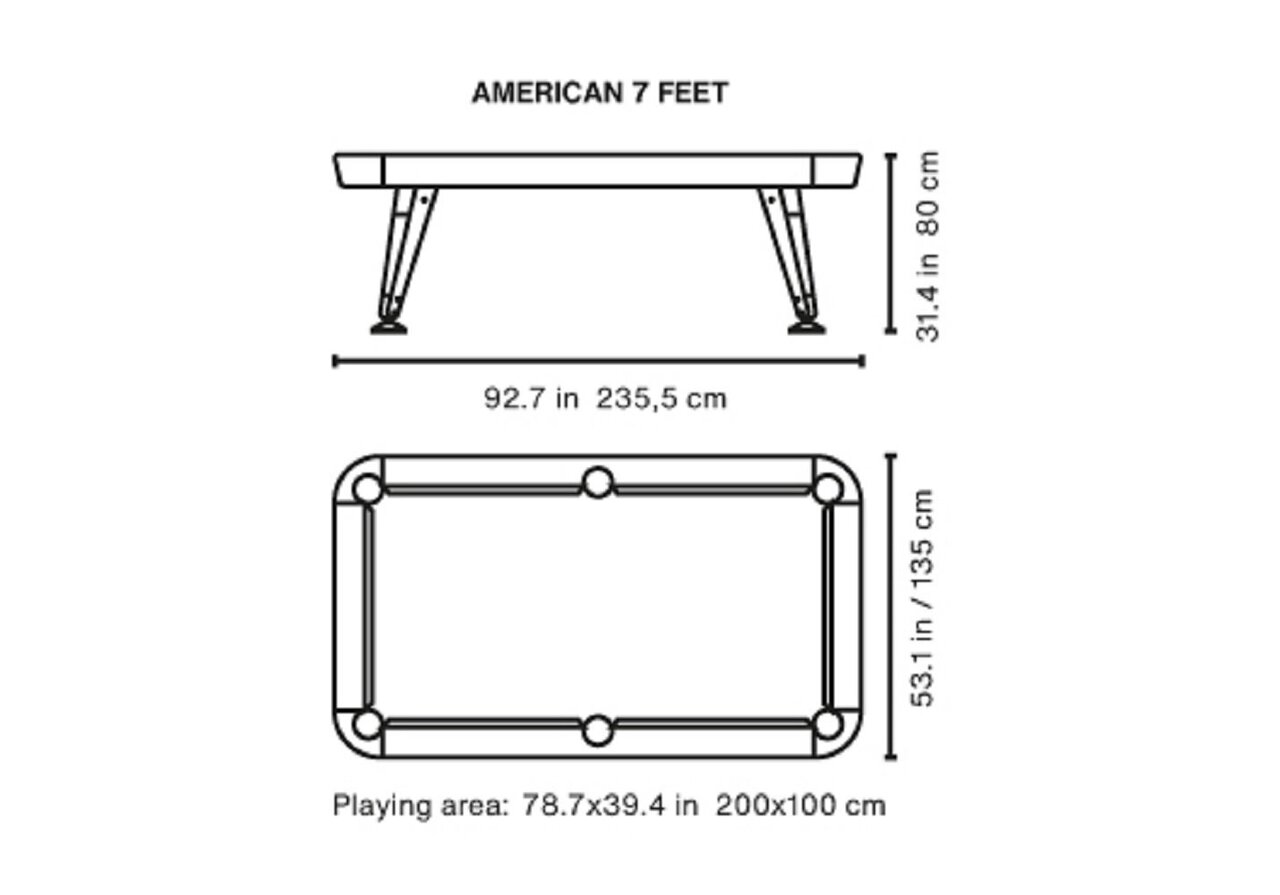 RS Barcelona Diagonal Pool Table Outdoor - Sportgeräte