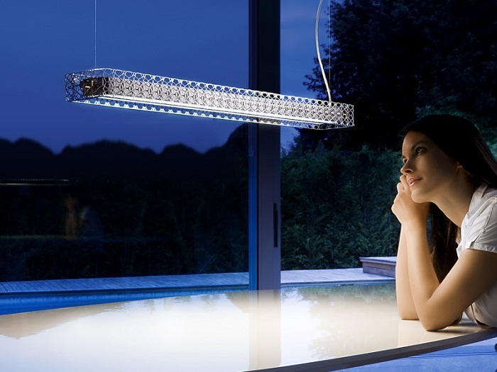 Icone Minitallux Net-S Pendelleuchte Gerade Form