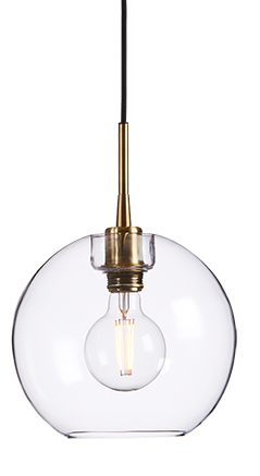 BELID GLORIA PENDANT Ø260 - brass/clear glass
