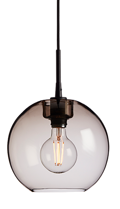 BELID GLORIA PENDANT Ø260 - black/smoky glass
