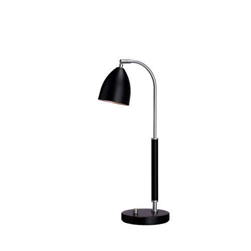 Belid Deluxe Table Lamp H507 - Matte Black/Brilliant Silver