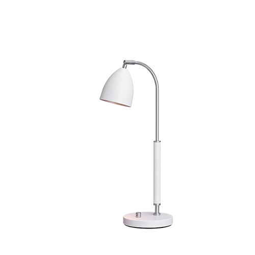 Belid Deluxe Table Lamp H507 - Matte White/Brilliant Silver