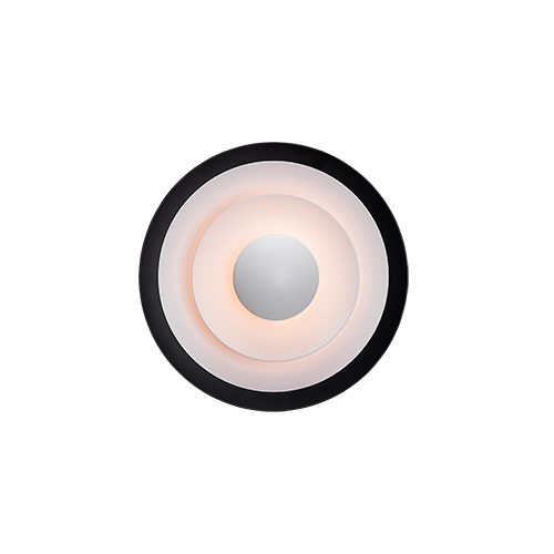 Belid Diablo Wall Lamp Ø400 - Matte Black/Glossy Red
