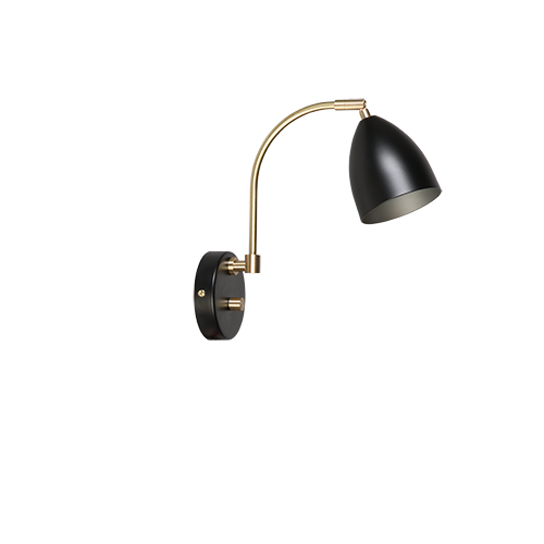 Belid Deluxe Wall Lamp H283 - Black/Brass