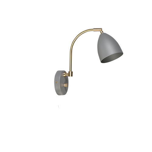 Belid Deluxe Wall Lamp H283 - Warm Gray/Brass