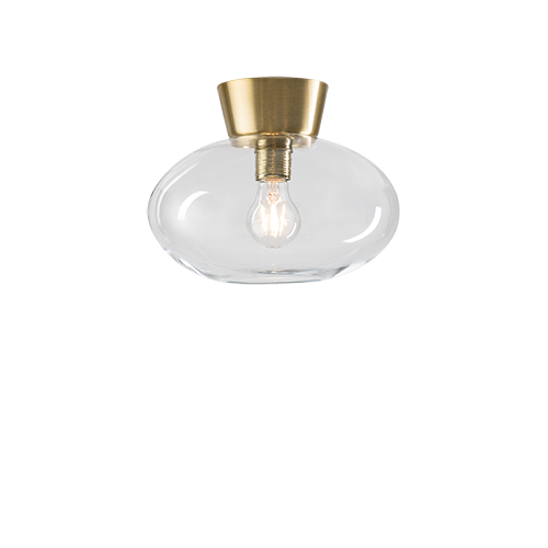 Belid Bullo Ceiling Ø270 H212 - Clear Glass/Oxide