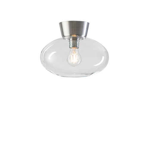 Belid Bullo Ceiling Ø270 H212 - Clear Glass/Aluminium