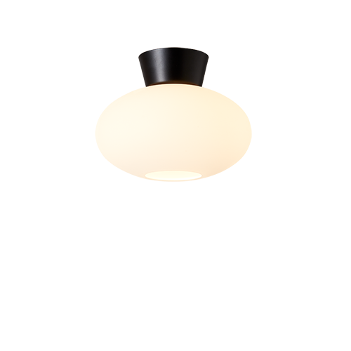 Belid Bullo Ceiling Ø270 H212 - Opal Glass/Black