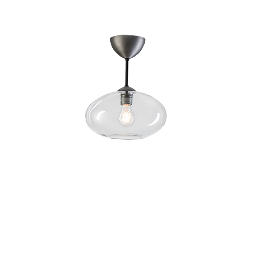 Belid Bullo Ceiling Ø270 H320 - Clear Glass/Aluminium