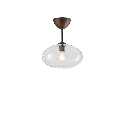 Belid Bullo Ceiling Ø270 H320 - Clear Glass/Brass