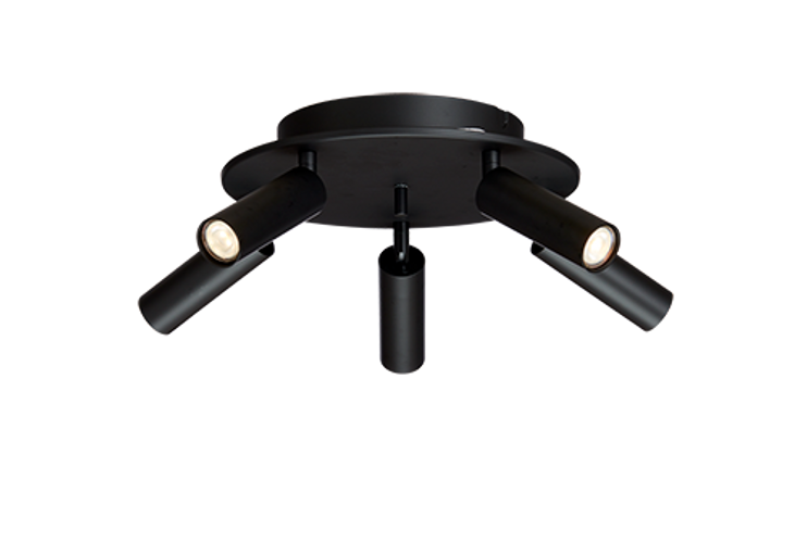 Belid Cato Slim 5 Rund Spotlight - Matte Black