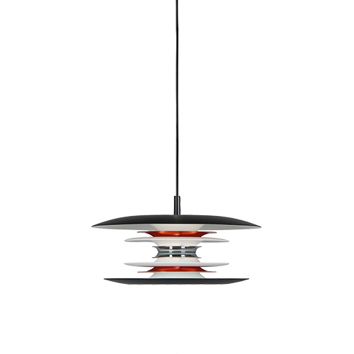 Belid Diablo Pendant Ø300 - Matte Black/Glossy Red
