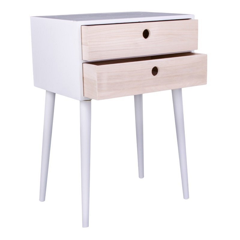 House N Rimini Bedside Table - Natural / White