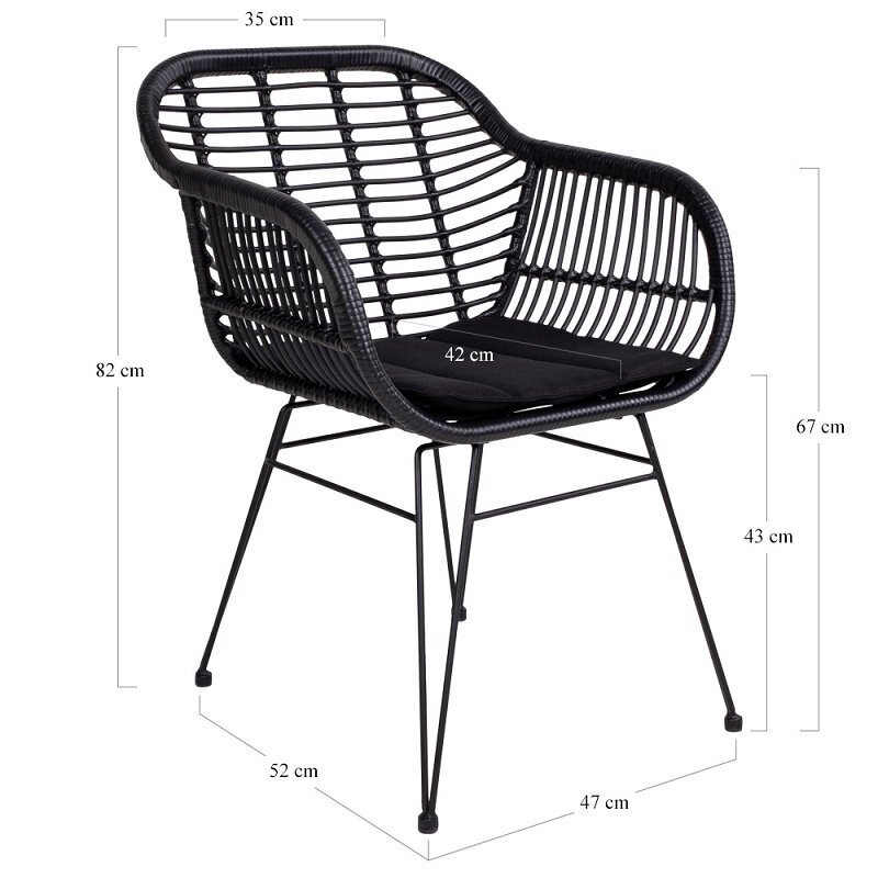 House N Trieste Armchair - Black